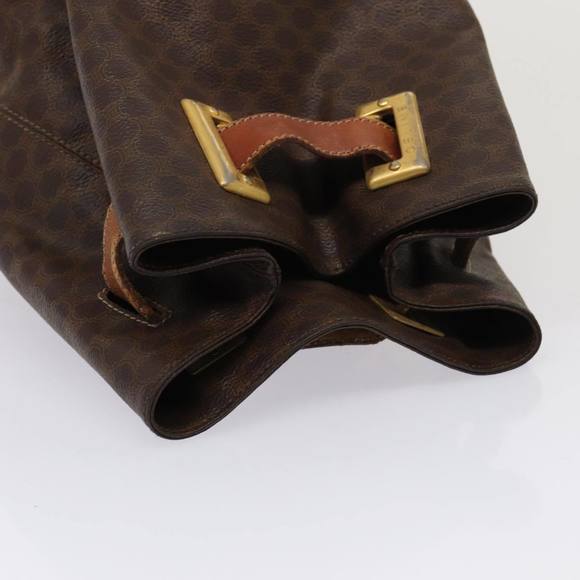 CELINE Macadam Canvas Shoulder Bag PVC Leather Brown Auth bs16095 - Picture 6 of 16